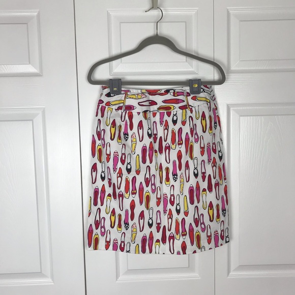 Andrea Viccaro Shoe Print Skirt Size 8 EUC - Picture 6 of 8
